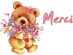 gif animé merci nounours